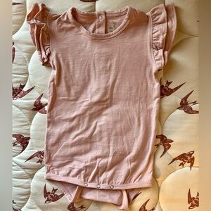 Kate Quinn Blush Ruffle Sleeve Bodysuit